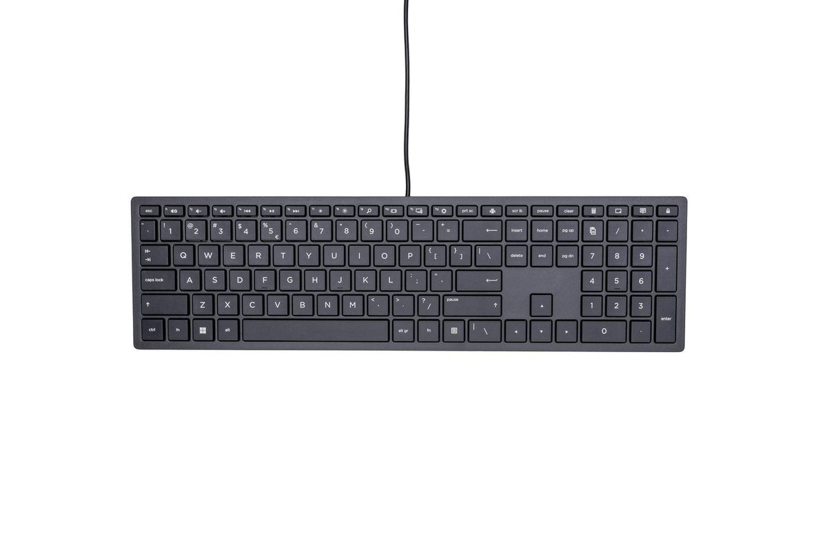 HP Pavilion 300 Wired Keyboard EU International 4CE96AA, Full-size (100%), Wired, USB, QWERTY, Black