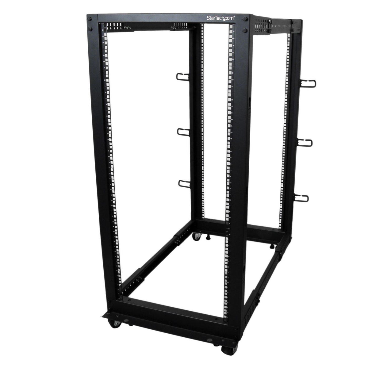 StarTech.com 25U ADJ DEPTH 4 POST RACK 25U Open Frame Server Rack - 4 Post Adjustable Depth (23" to 41") Network Equipment Rack w/ Casters/