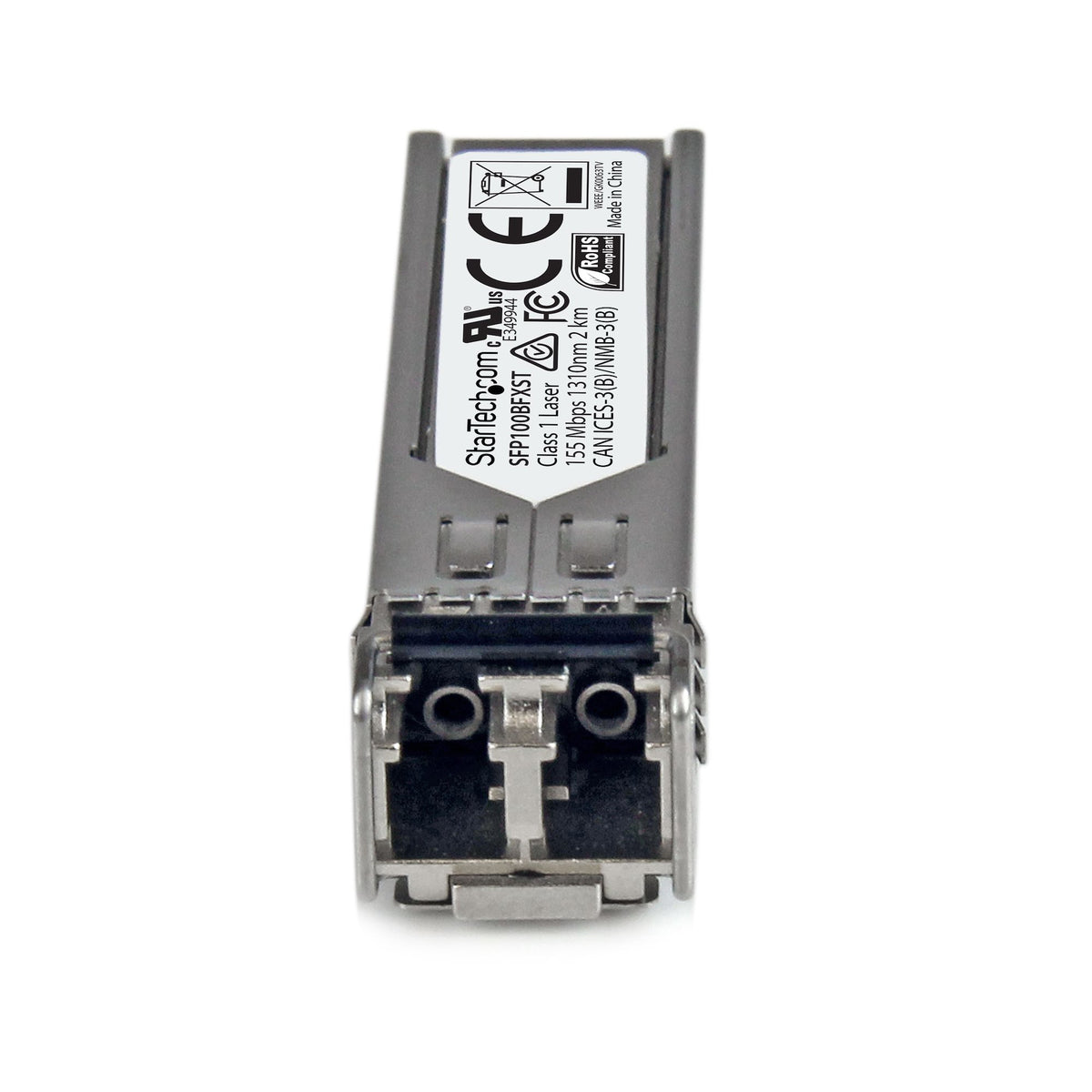 StarTech.com MSA Uncoded SFP Module - 100BASE-FX - 100MbE Multi Mode Fiber (MMF) Optic Transceiver - 100Mb Ethernet SFP - LC 2km - 1310nm - DDM