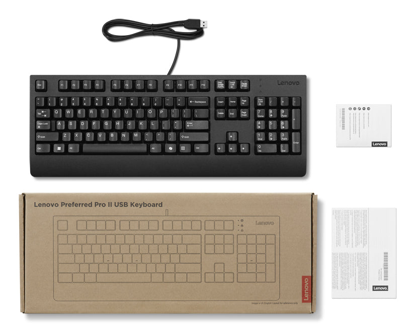 Lenovo 4Y41R64620 keyboard Home/Office USB QWERTY Nordic Black