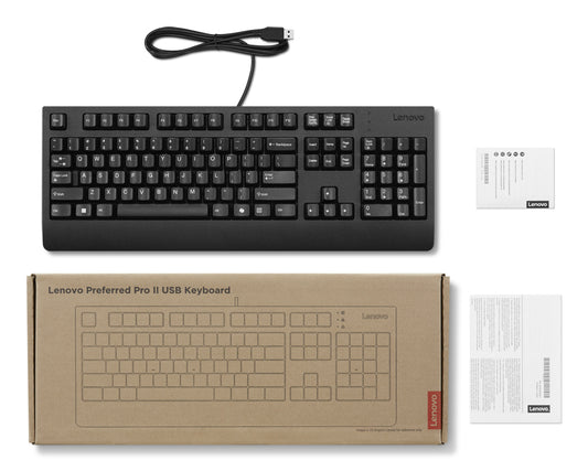 Lenovo 4Y41R64620 keyboard Home/Office USB QWERTY Nordic Black