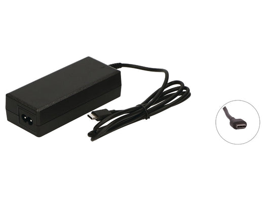 2-Power AC Adapter 5/9/15/20V 65W USB Type-C PD inc. mains cable