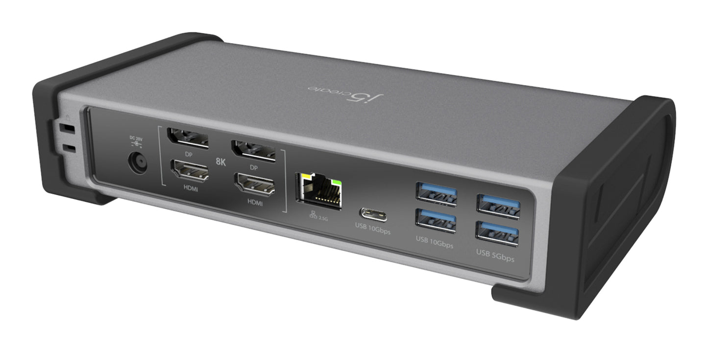 j5create JTD568 Thunderbolt™ 4 Quad Display Docking Station-UK, Black