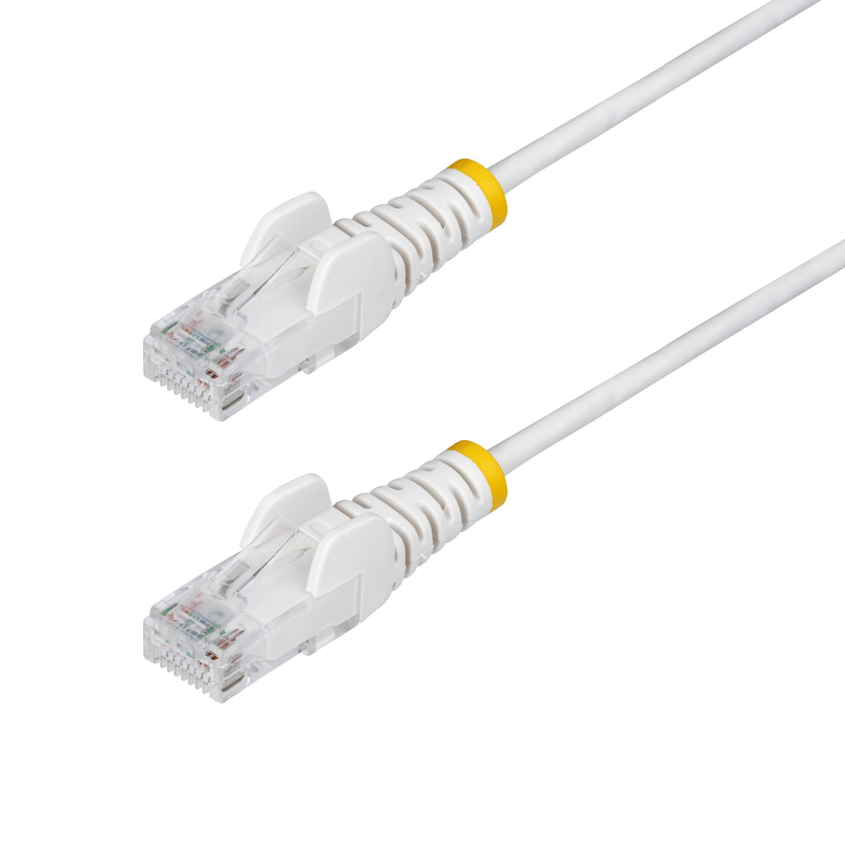 StarTech.com 1m White Slim CAT6 Ethernet Cable, Snagless, 100W PoE, UTP, LSZH, 28AWG Pure Bare Copper Wire, Slim RJ45 Network Patch Cord w/Strain Reliefs, Individually Tested