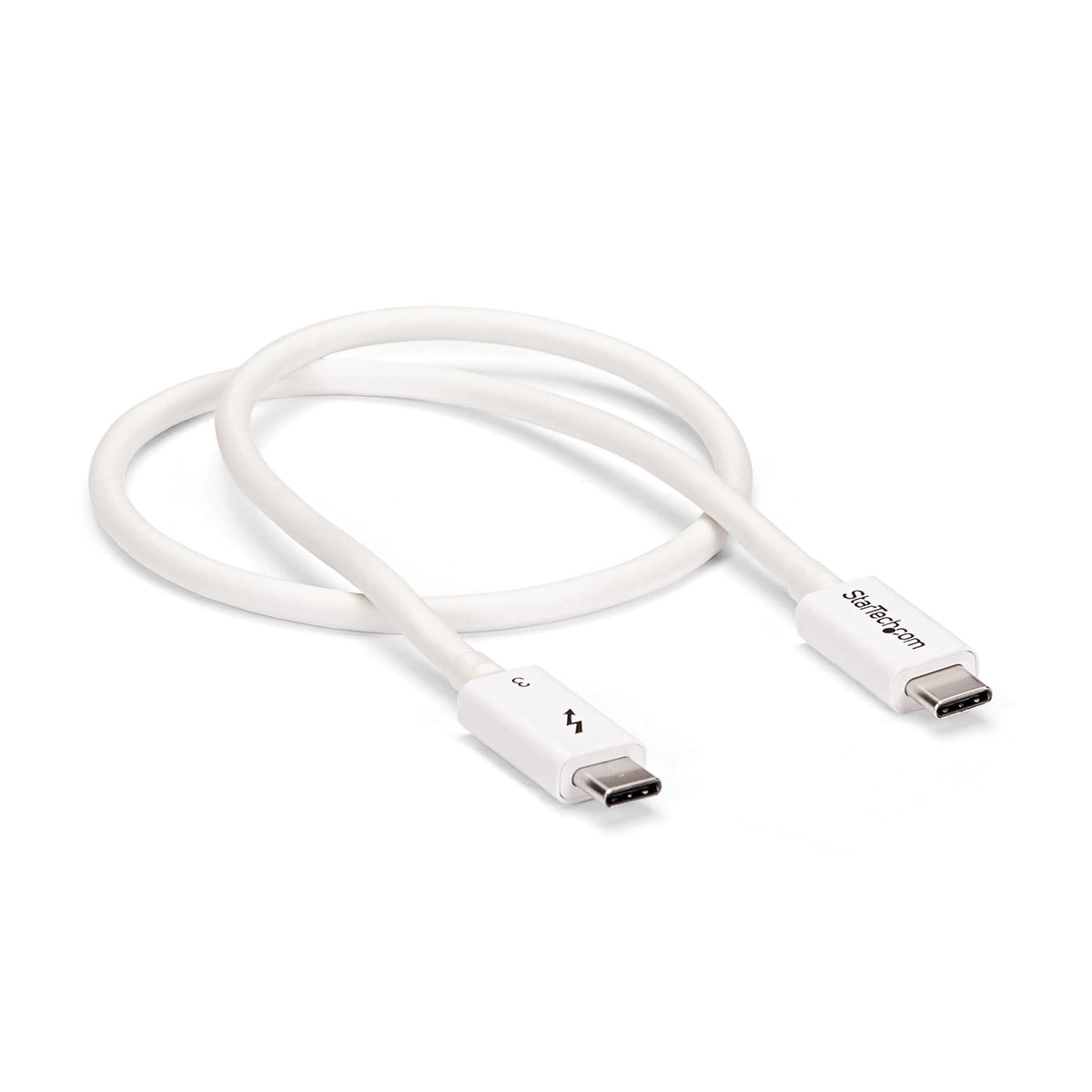 StarTech.com 1.6ft (50cm) Thunderbolt 3 Cable, 40Gbps, 100W PD, 4K/5K, Thunderbolt Certified, Compatible with Thunderbolt 4/USB 3.2/DisplayPort