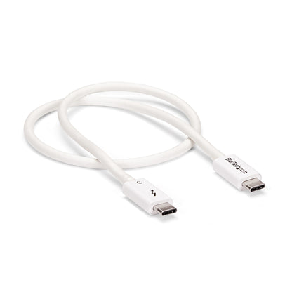 StarTech.com 1.6ft (50cm) Thunderbolt 3 Cable, 40Gbps, 100W PD, 4K/5K, Thunderbolt Certified, Compatible with Thunderbolt 4/USB 3.2/DisplayPort