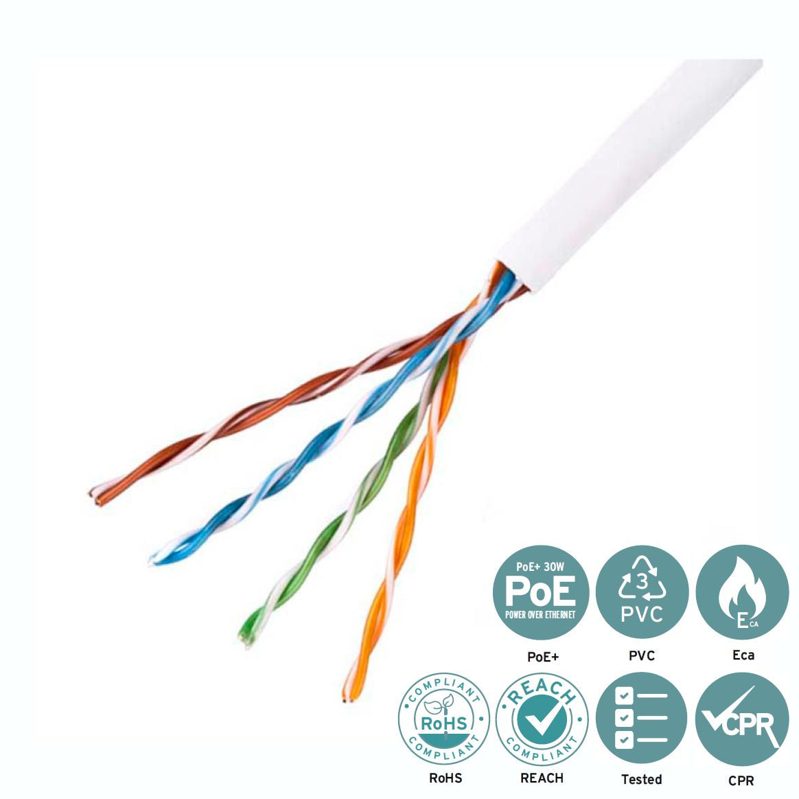 Lanview LVN122004 networking cable White 305 m Cat5e U/UTP (UTP)