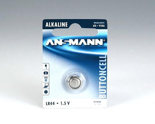 ANSMANN Alkaline Battery LR 44 Alkaline Battery LR 44, Single-use battery, Alkaline, 1.5 V, 1 pc(s), LR 44