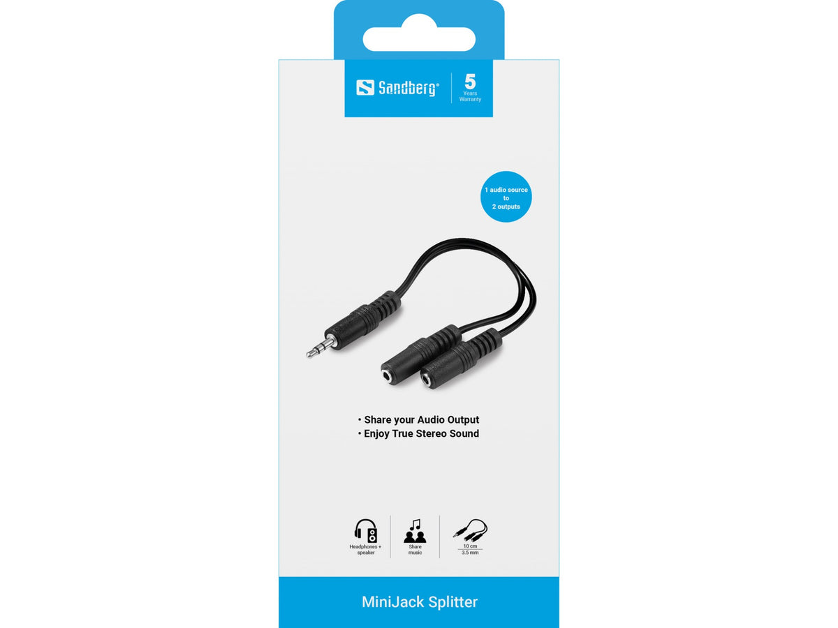 Sandberg MiniJack Splitter 1-2