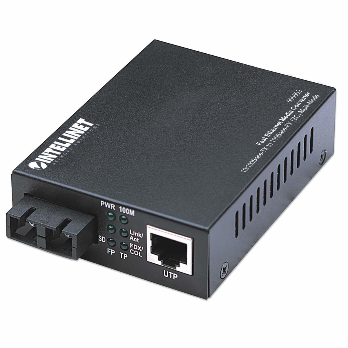 Intellinet Converter Fast Ethernet Fast Ethernet Media Converter, 10/100Base-Tx to 100Base-Fx (SC) Multi-Mode, 2 km (1.24 mi) (Euro