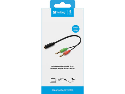 Sandberg Headset converter(mobile) PC