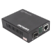 Intellinet Gigabit PoE+ Media Converter, 1 x 1000Base-T RJ45 Port to 1 x SFP Port, PoE+ Injector