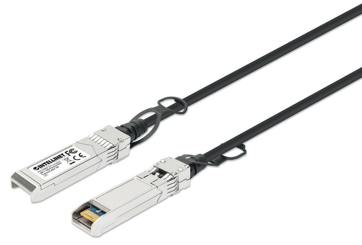 Intellinet Sfp+ 10G Passive Dac Twinax Cable Sfp+ To Sfp+, 1 M (3 Ft.), Hpe-Compatible, Direct Attach Copper, Awg 30, Black