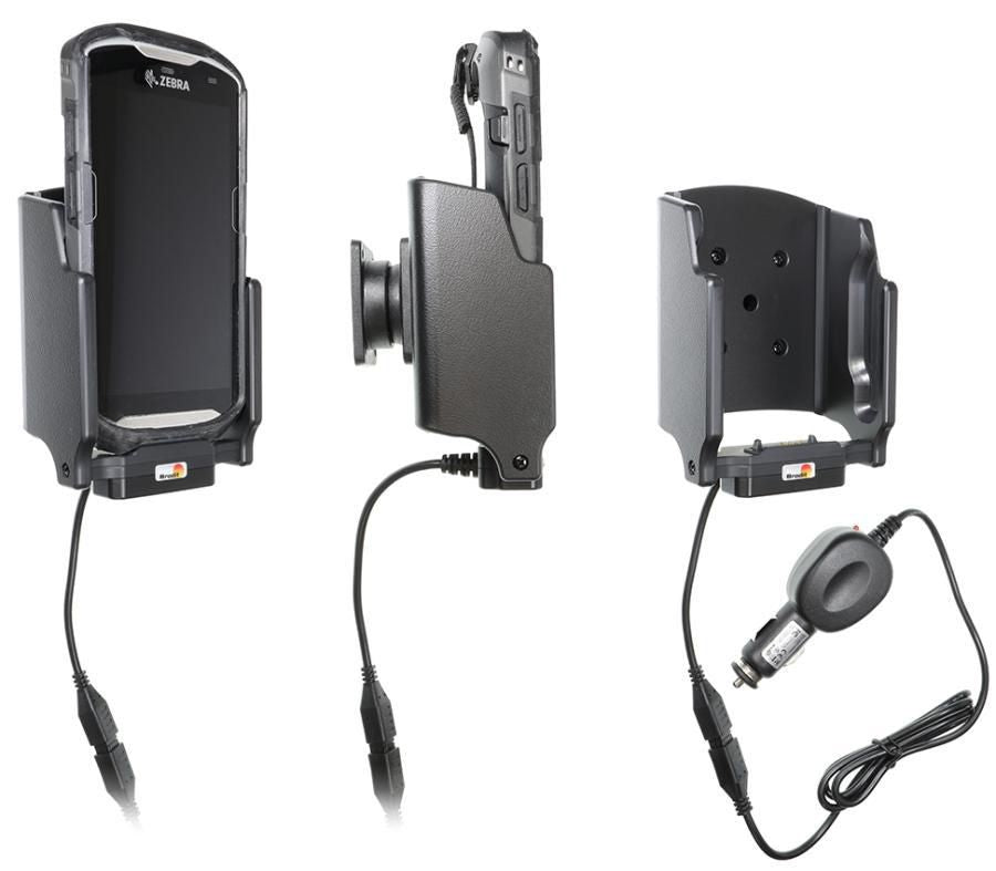 Brodit Active holder with cig-plug With tilt swivel Fits device with Zebra Original Rugged Boot.