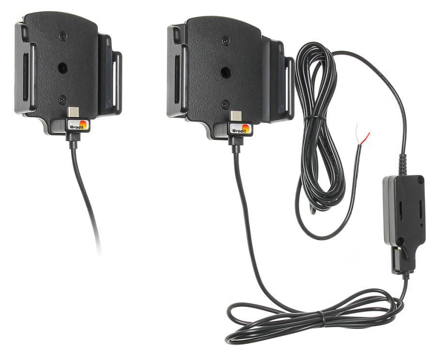 Brodit Active holder 2A charger. Adjustable holder For devices with and without skin Width: 62-77 mm, Thickness