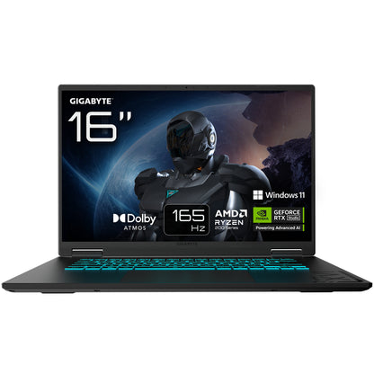 GIGABYTE GAMING A16 Laptop - 16", 165Hz WUXGA, Ryzen 7 260, RTX 5050, 16GB DDR5 5200MHz, 1TB Gen4 SSD, Windows 11 Home, 2 Year Warranty, Dolby Atmos, GAMING A16 3THK3UK894SH