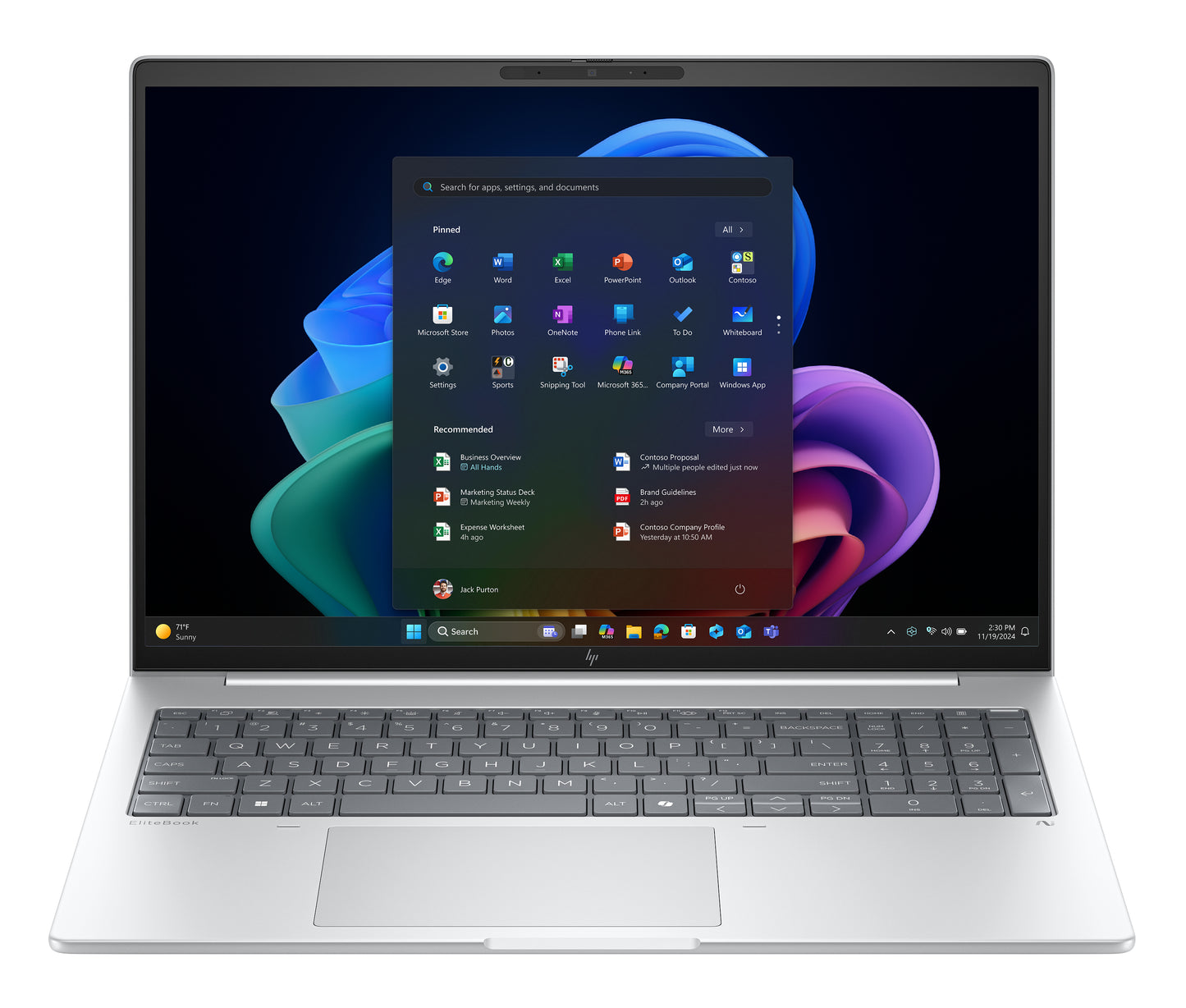 HP EliteBook 8 G1a Next Gen AI PC Wolf Pro Security Edition Copilot+ PC AMD Ryzen AI 7 PRO PRO 350 Laptop 40.6 cm (16") WUXGA 64 GB DDR5-SDRAM 1 TB SSD Wi-Fi 7 (802.11be) Windows 11 Pro Silver