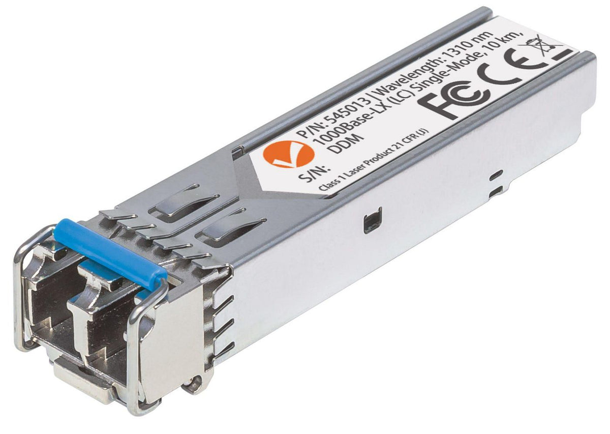 Intellinet Transceiver Module Optical, Gigabit Fiber Sfp, 1000Base-Lx (Lc) Single-Mode Port, 10Km, Msa Compliant, Equivalent To Cisco