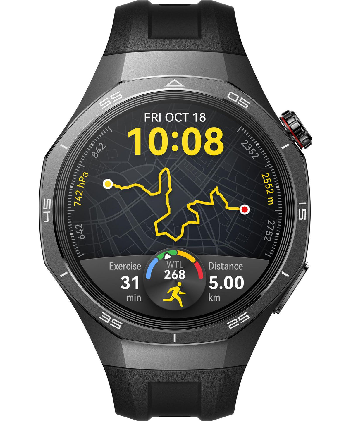 Huawei WATCH GT5 Pro 46mm 3.63 cm (1.43") AMOLED Digital 466 x 466 pixels Black GPS (satellite)