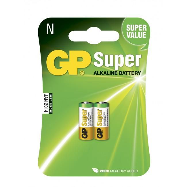 GP SUPER ALKALINE LR1 BATTERY, 910A 5513, LR1, Alkaline, 1.5 V, 2 pc(s), Multicolour, Blister