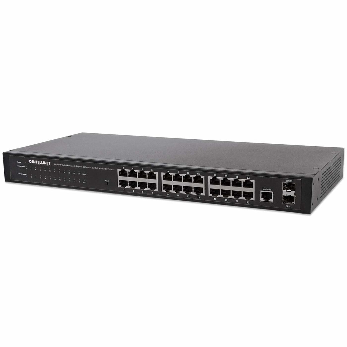 Intellinet 24-Port Network Switch, 24-Port (Rj45), Rackmount, Gigabit, 4 Sfp, Ethernet Web-Smart, 10/100/1000 Mbit/ (Euro 2-Pin Plug)