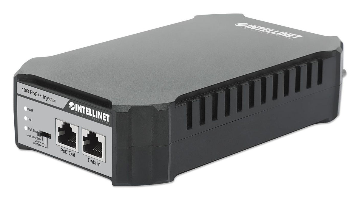Intellinet 10G Poe++ Injector One 95 W Port, Ieee 802.3Bt (4Ppoe) Compliant, Metal Housing, Wall-Mount Option