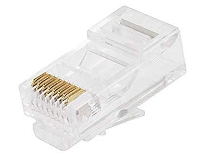 Mercodan Modular plug RJ45, KAT5E Solid/Stranded Unshielded, 50u", 100 pcs. per bag, COF-LAN