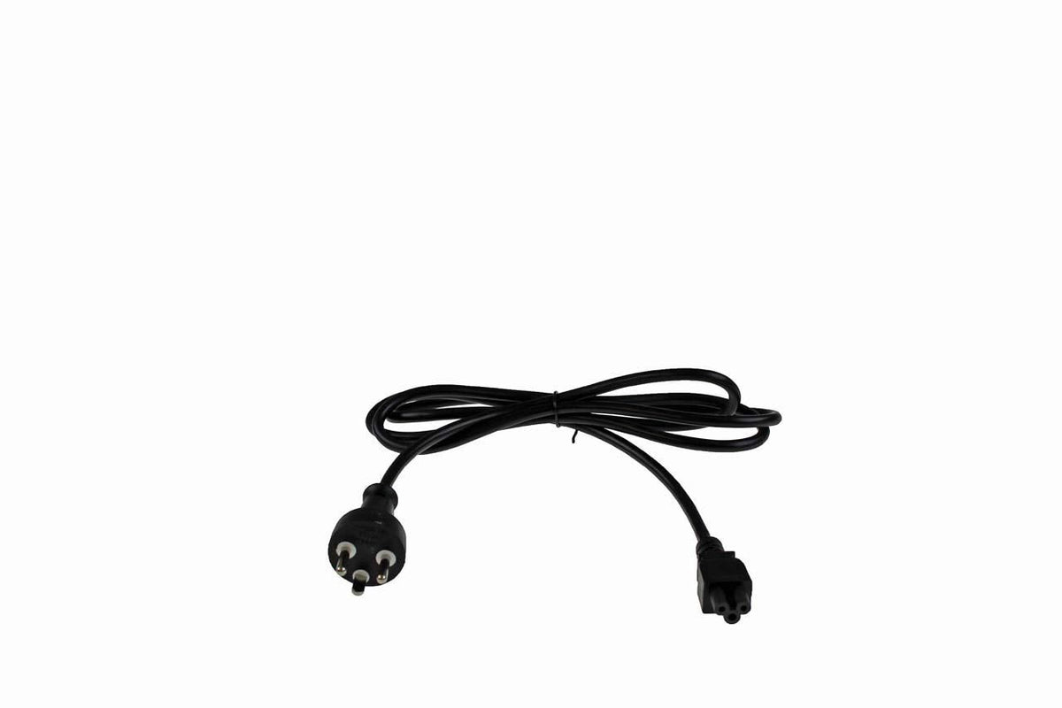 Mercodan DK power cable, 1.8m, black, Mickey Mouse, C5, round pins earthed, H05VV-F 3G 0,75 mm²