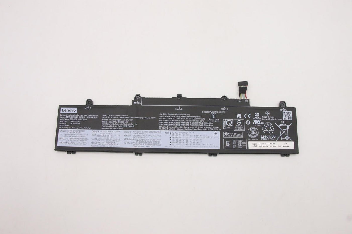 Lenovo 11.1V 3-cell rechargeable battery for Lenovo notebooks 5B10X02594, Battery, Lenovo
