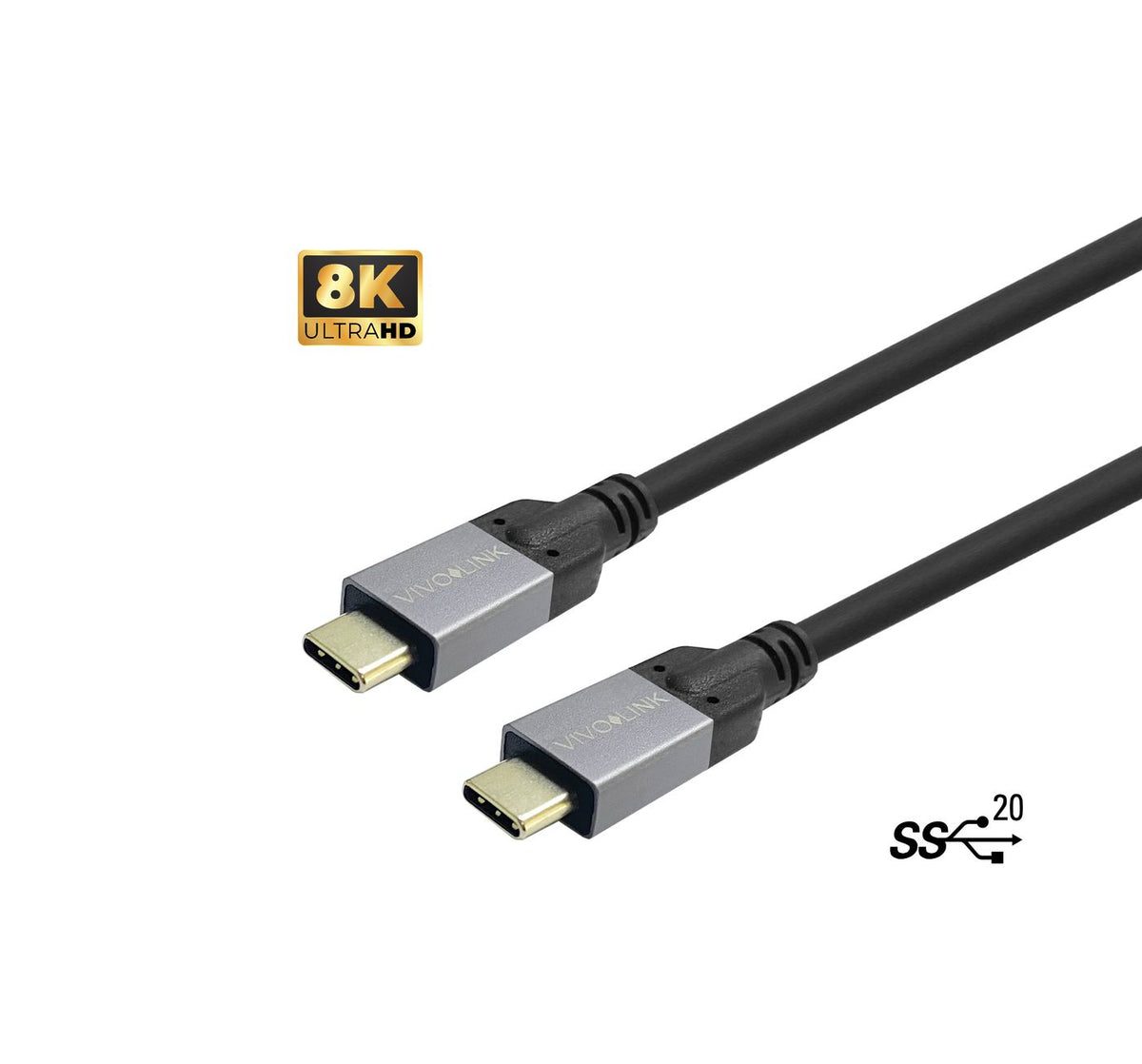 Vivolink PROUSBCMM5 USB cable USB 3.2 Gen 2x2 5 m USB C 100 W Black