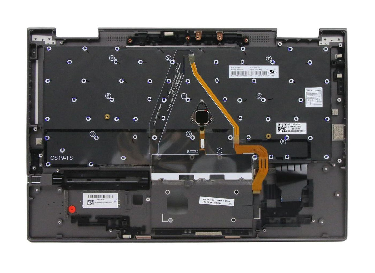 Lenovo Ratchet-1 FRU_GRP_KBD_Bezel_ASM_US English International with a Euro symbol_WLAN_Iron Gray_Transimage