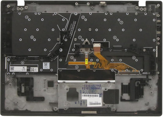 Lenovo Zeus-1 FRU_GRP_KBD_Bezel_ASM_Greek US/GR layout_WWAN_Black_Liteon 5M11B38431, Cover + keyboard, Lenovo