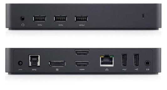 Dell USB 3.0 Ultra HD Video Docking USB 3.0 Ultra HD Triple Vidoe Docking Station D3100, Wired, USB 3.2 Gen 1 (3.1 Gen 1) Type-B, 3.5 mm, USB