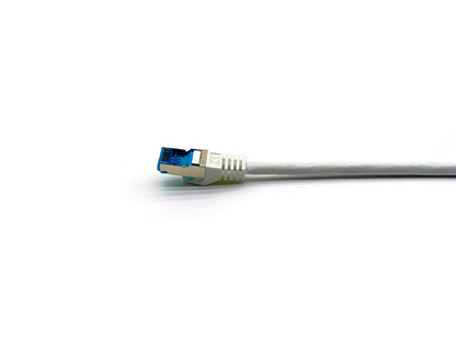 Equip Cat.6A S/FTP Patch Cable, Angled to Straight plug, 5.0m, White