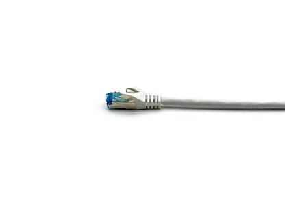 Equip Cat.6A S/FTP Patch Cable, Angled to Straight plug, 5.0m, White
