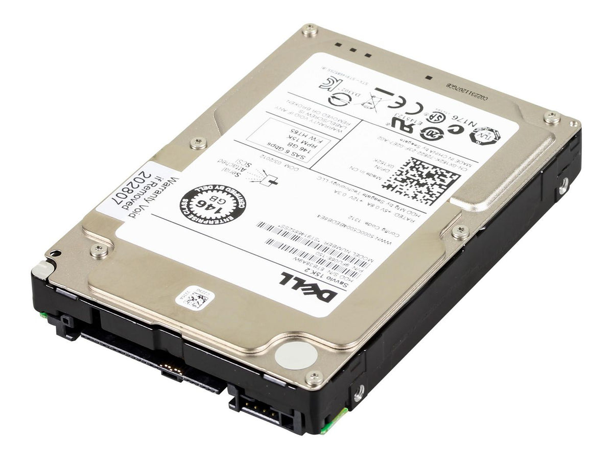 Dell HD, 146GB, 512b, SAS, 15K RPM, 2.5" inch, 64MB, Seagate, Yellowjacket 146GB SAS 6Gb/s 15k, 2.5", 146 GB, 15000 RPM