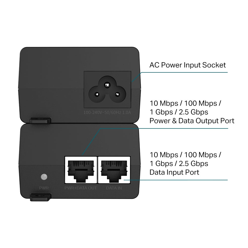 TP-Link Omada 2.5G PoE+ Injector Adapter