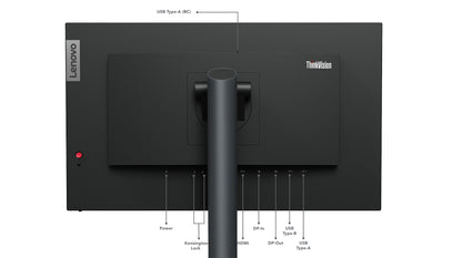Lenovo ThinkVision P24q-30 computer monitor 60.5 cm (23.8") 2560 x 1440 pixels Quad HD LED Black