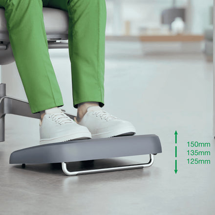 Leitz Ergo Adjustable Desk Foot Rest, 80% recycled plastic