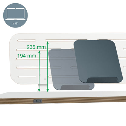 Leitz Ergo Pegboard Desk Organiser with laptop holder, 80x25 cm