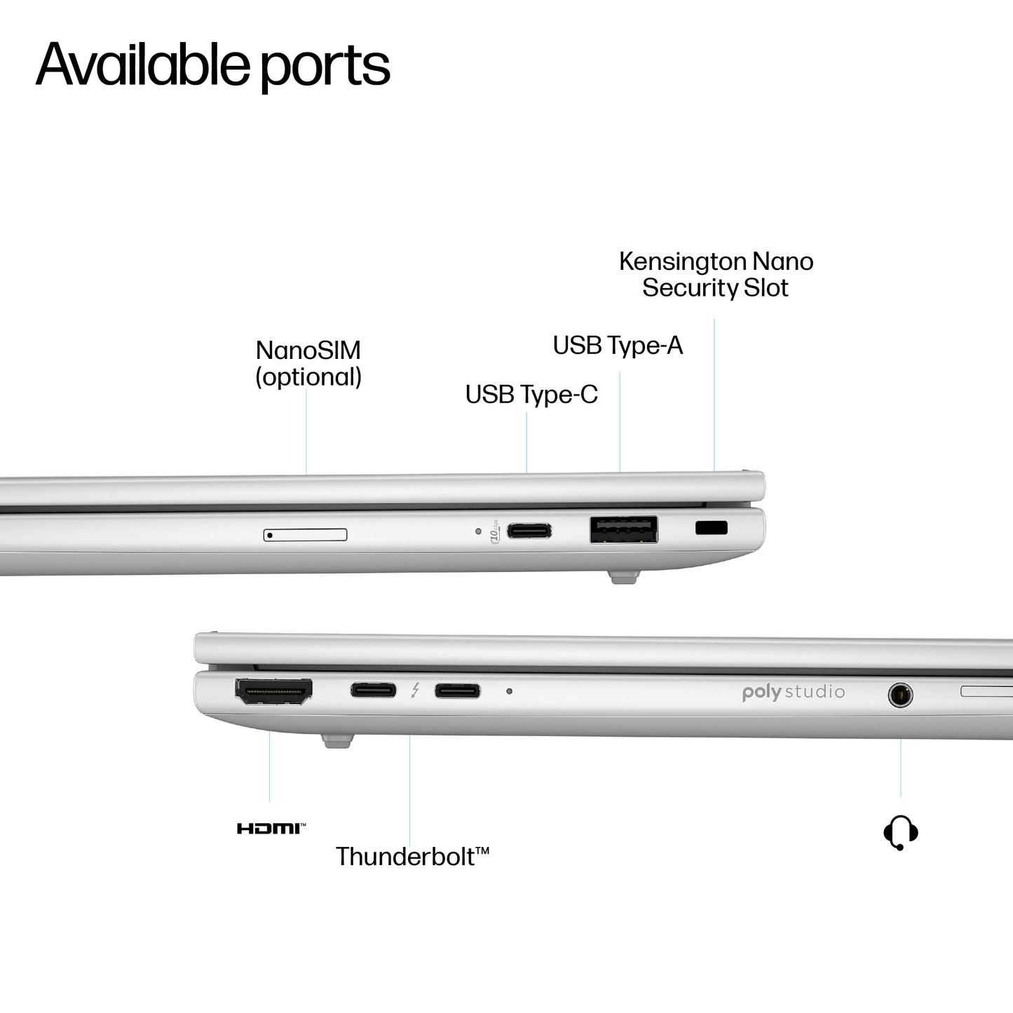 HP EliteBook 8 G1a Next Gen AI Wolf Pro Security Edition Copilot+ PC AMD Ryzen™ AI 7 350 Laptop 33.8 cm (13.3") WUXGA 32 GB LPDDR5x-SDRAM 512 GB SSD Wi-Fi 7 (802.11be) Windows 11 Pro Silver