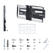 StarTech.com Ultra-Slim Articulating TV Wall Mount for up to 65-inch and 99lb/45kg Flat Screens, VESA 600x400, TAA-Compliant Low-Profile Bracket