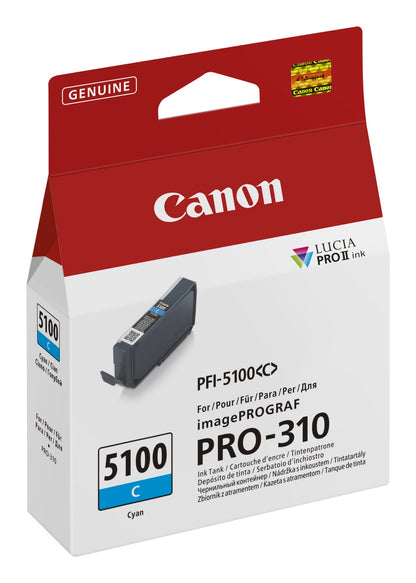 Canon 6953C001/PFI-5100C Ink cartridge cyan 842 Photos 14ml for Canon IPF PRO-310