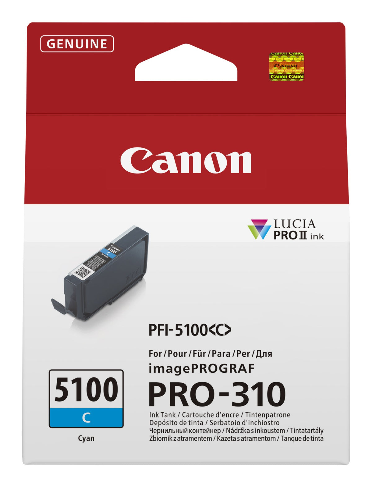 Canon 6953C001/PFI-5100C Ink cartridge cyan 842 Photos 14ml for Canon IPF PRO-310