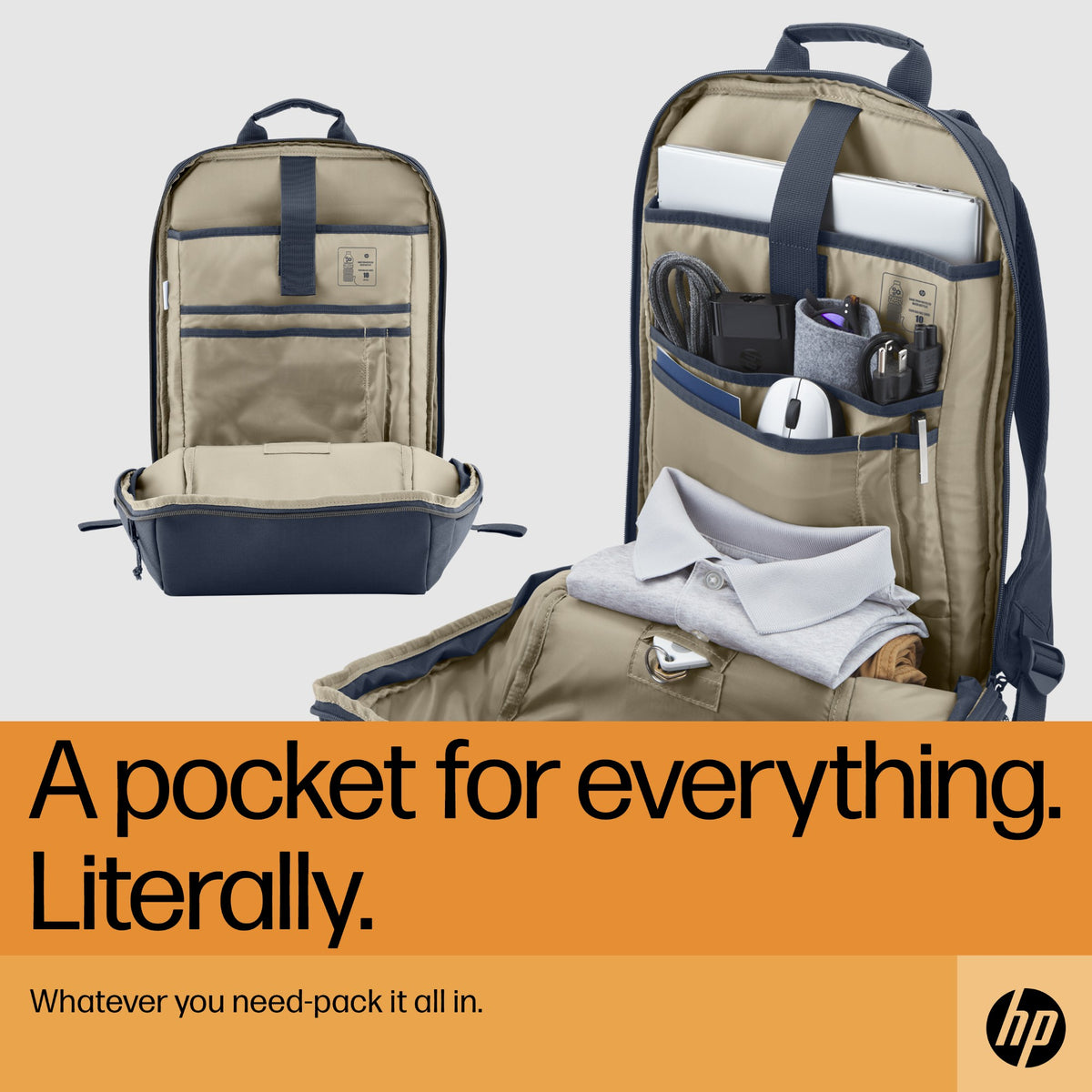 HP Travel 18 Liter 15.6 Blue Night Laptop Backpack