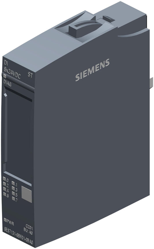 Siemens SIMATIC ET 200SP - Digital input module - DI 8x 24V DC Standard - type 3 (IEC 61131) - sink input - (PNP - P-reading) -