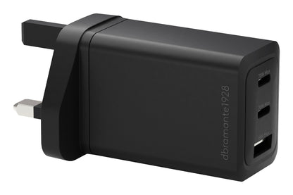 dbramante1928 IT - UK W. Charger - 2xUSB-C 70W + 1xUSB-A - BLK