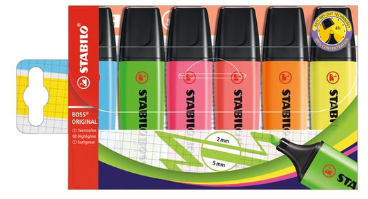STABILO BOSS ORIGINAL marker 6 pc(s) Chisel tip Multi