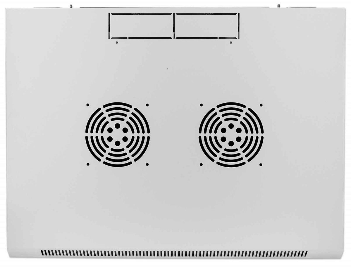 Intellinet 19" Network Cabinet - Wall Mount (Standard), 9U, 450mm Deep, Grey, Assembled, Max 60kg, Suitable also for use on desk or floor, Usable Depth 350mm, Metal & Glass Door, Back Panel, Removeable Sides, Parts for wall install (eg screws/rawl plugs)