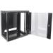 Intellinet 19" Network Cabinet - Wall Mount (Standard), 12U, 600mm Deep, Black, Flatpack, Max 60kg, Suitable also for use on desk or floor, Usable Depth 410mm, Metal & Glass Door, Back Panel, Removeable Sides, Parts for wall install (eg screws/rawl plugs)